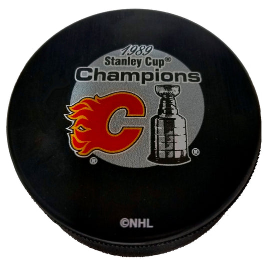Calgary Flames 1989 Stanley Cup Champions Collectible Hockey Puck