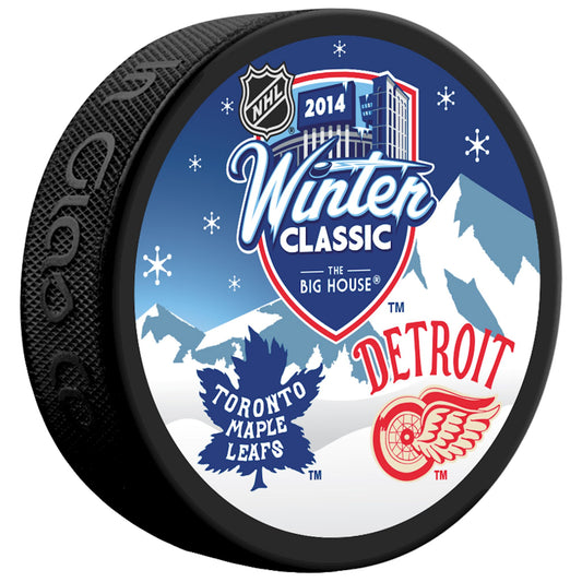2014 NHL Winter Classic Dueling Collectible Hockey Puck -Toronto Maple Leafs vs Detroit Red Wings-