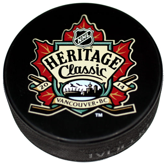 2014 NHL Heritage Classic Souvenir Style Collectible Hockey Puck -Ottawa Senators vs Vancouver Canucks-
