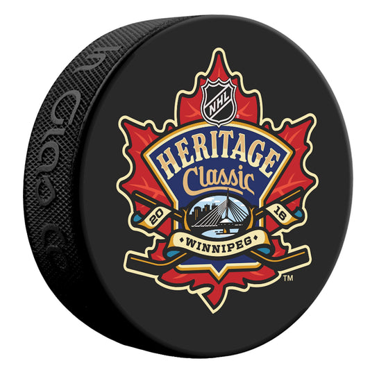 2016 NHL Heritage Classic Souvenir Style Collectible Hockey Puck -Edmonton Oilers vs Winnipeg Jets-