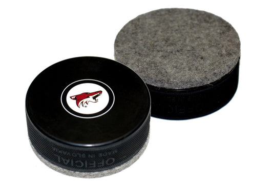 Arizona Coyotes Throwback Logo Autograph Series Hockey Puck Board Eraser For Chalk & Whiteboards
