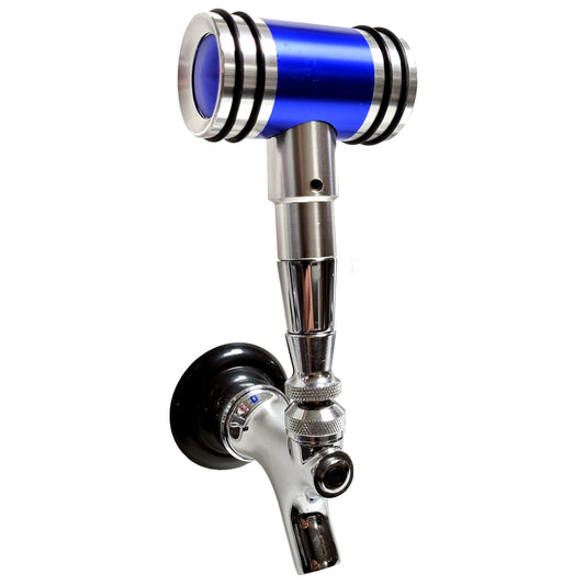 Speed Series Machined Blue and Silver Gear Shifter Beer Tap Handle