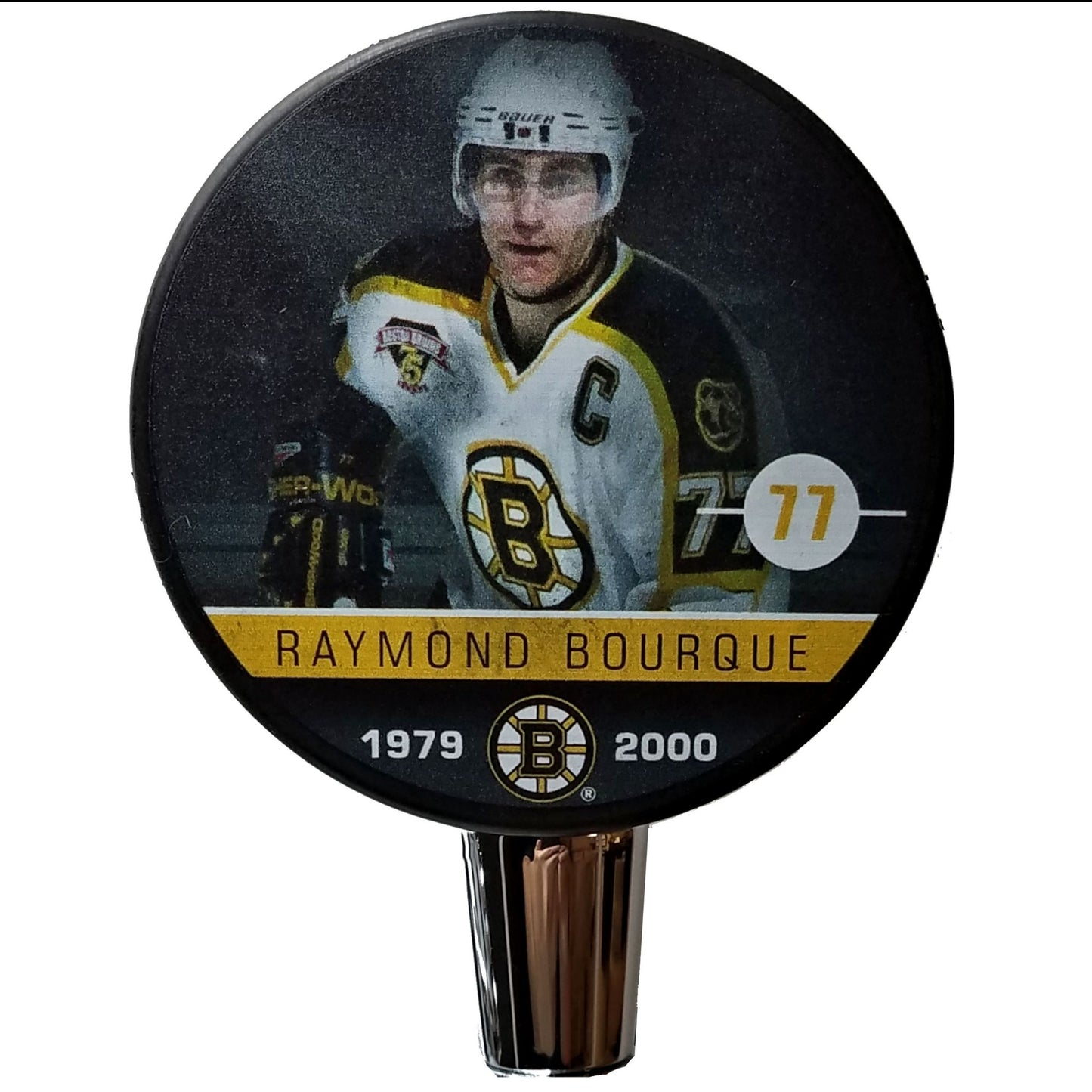 Boston Bruins Ray Bourque Player Series Hockey Puck Beer Tap Handle