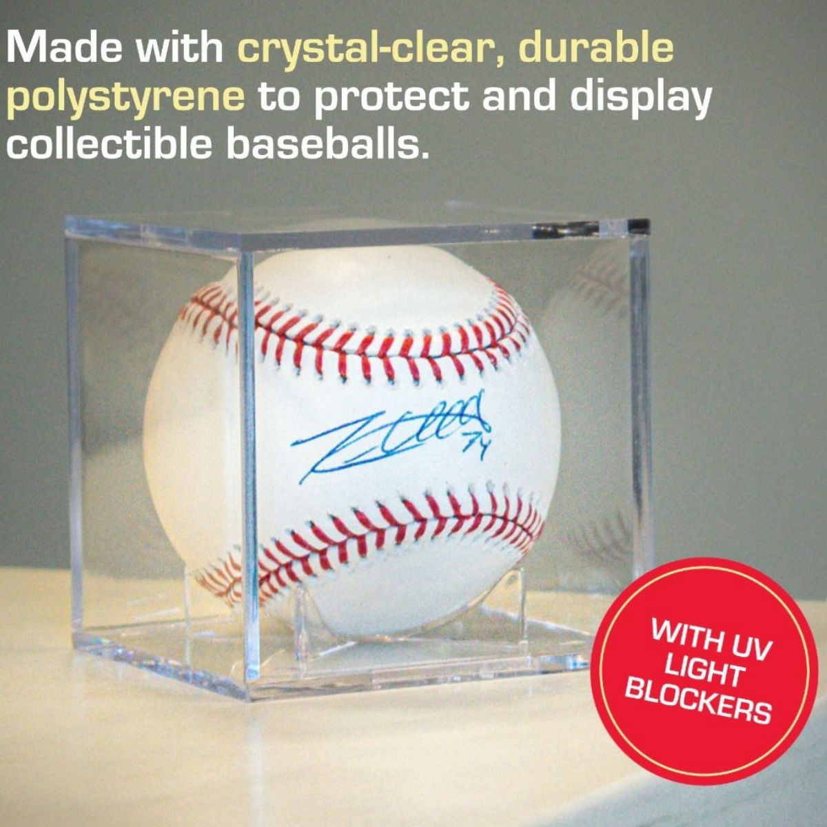 BCW UV Protected Baseball Showcase With Built In Stand