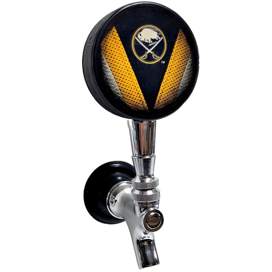 Buffalo Sabres Stitch Series Hockey Puck Beer Tap Handle