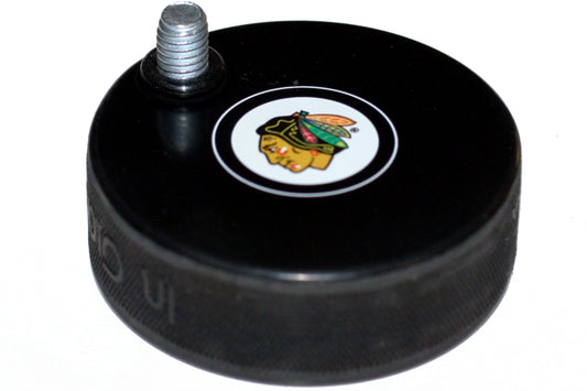 Chicago Blackhawks Autograph Series Hockey Puck Beer Tap Handle Display