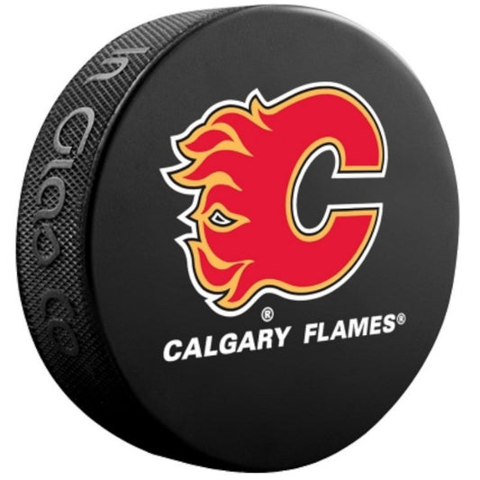 Out Of Print Calgary Flames Basic Style Collectible Hockey Puck