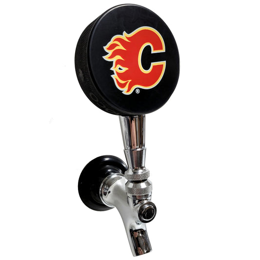 Calgary Flames Basic Series Hockey Puck Beer Tap Handle