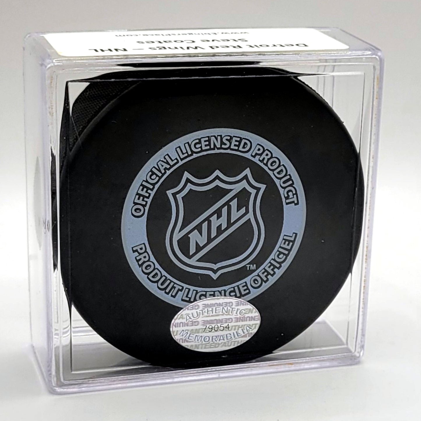 Detroit Red Wings Steve Coates Autographed Hockey Puck With COA