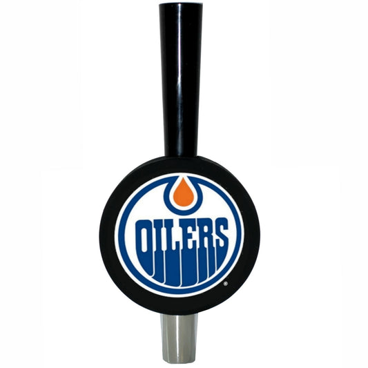 Edmonton Oilers Tall-Boy Hockey Puck Beer Tap Handle