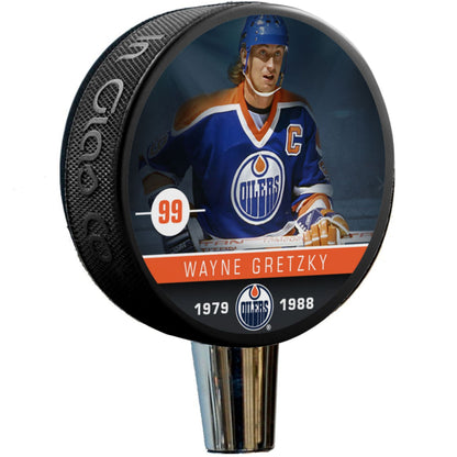 Edmonton Oilers Wayne Gretzky Player Series Hockey Puck Beer Tap Handle