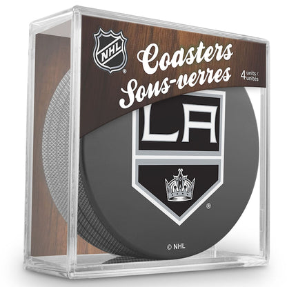 Los Angeles Kings Drink Coaster Set Of Four Made from Real Hockey Pucks