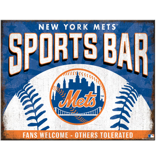 New York Mets MLB Sports Bar Metal Sign