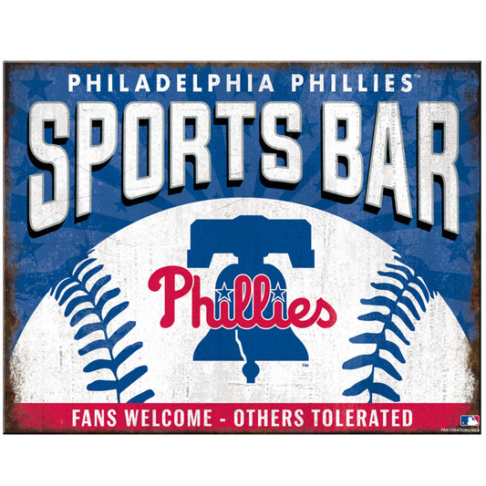 Philadelphia Phillies MLB Sports Bar Metal Sign