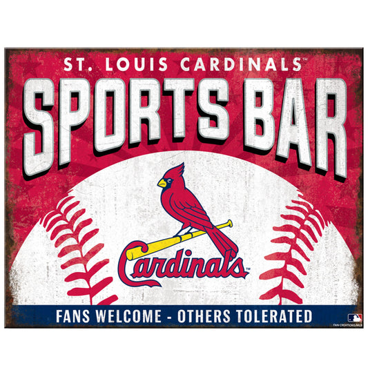 St Louis Cardinals MLB Sports Bar Metal Sign