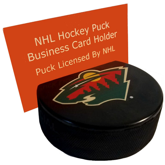 Minnesota Wild Basic Series Hockey Puck Business Card Holder