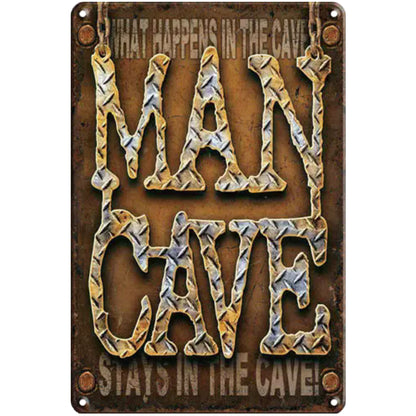 MAN CAVE Hunters Series Metal Bar Sign