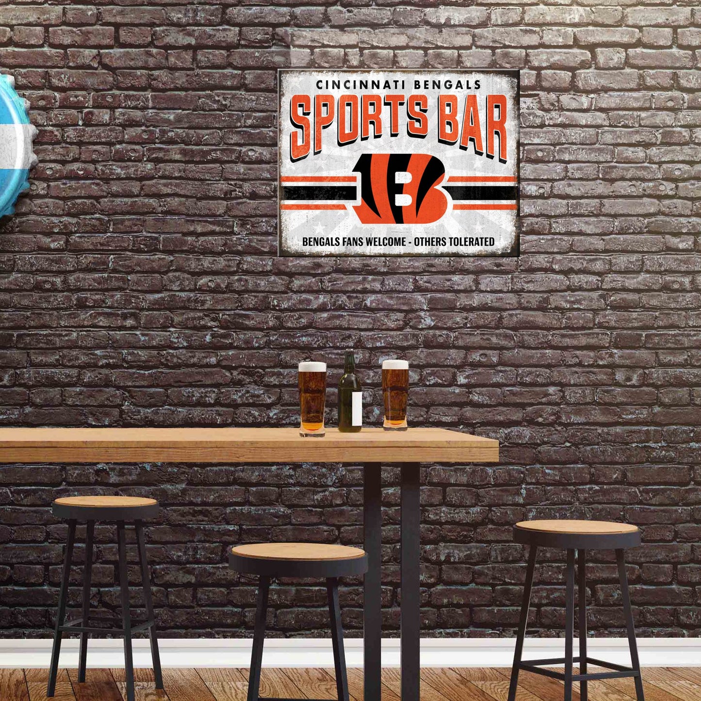 Cincinnati Bengals NFL Sports Bar Metal Sign