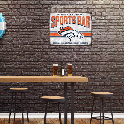 Denver Broncos NFL Sports Bar Metal Sign