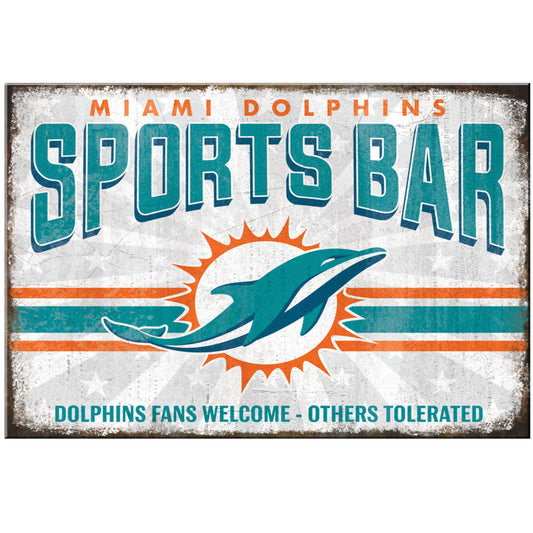 Miami Dolphins NFL Sports Bar Metal Sign