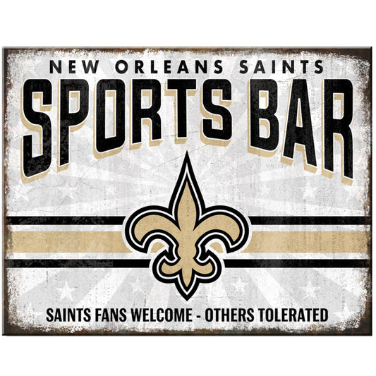 New Orleans Saints NFL Sports Bar Metal Sign