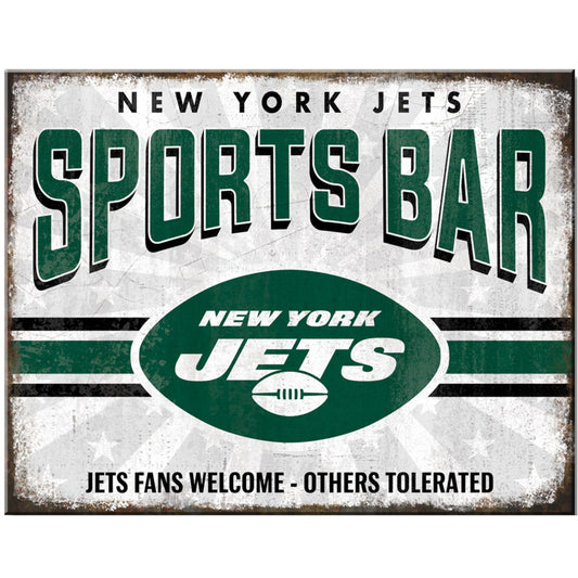 New York Jets NFL Sports Bar Metal Sign