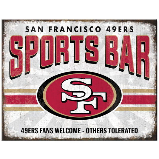 San Francisco 49ers NFL Sports Bar Metal Sign