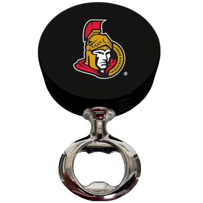 Ottawa Senators Throwback Logo FULCRUM Series Hockey Puck Bottle Opener