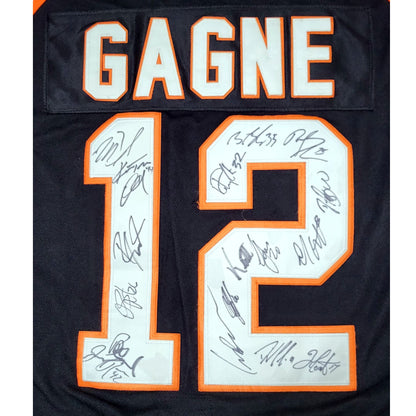 2009-2010 Philadelphia Flyers Multi-Player Autographed Simone Gagne Jersey w/ COA
