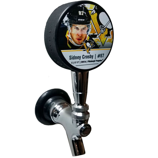 Pittsburgh Penguins Sidney Crosby Player Series Hockey Puck Beer Tap Handle