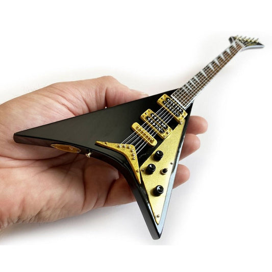 Randy Rhodes' Signature Black Concorde V Miniature Guitar Replica Collectible