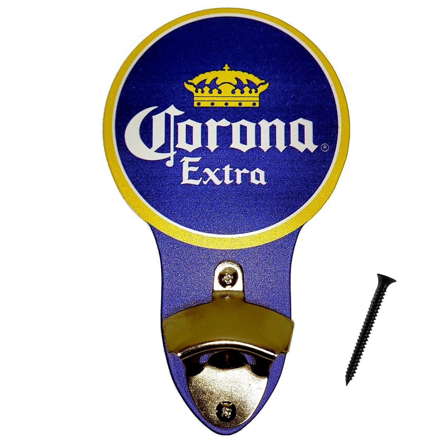 Corona Extra Yellow Circle Metal Sign Bottle Opener
