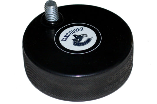 Vancouver Canucks Autograph Series Hockey Puck Beer Tap Handle Display