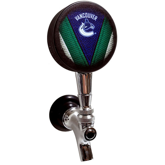 Vancouver Canucks Stitch Series Hockey Puck Beer Tap Handle