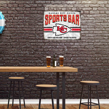 Kansas City Chiefs NFL Sports Bar Metal Sign