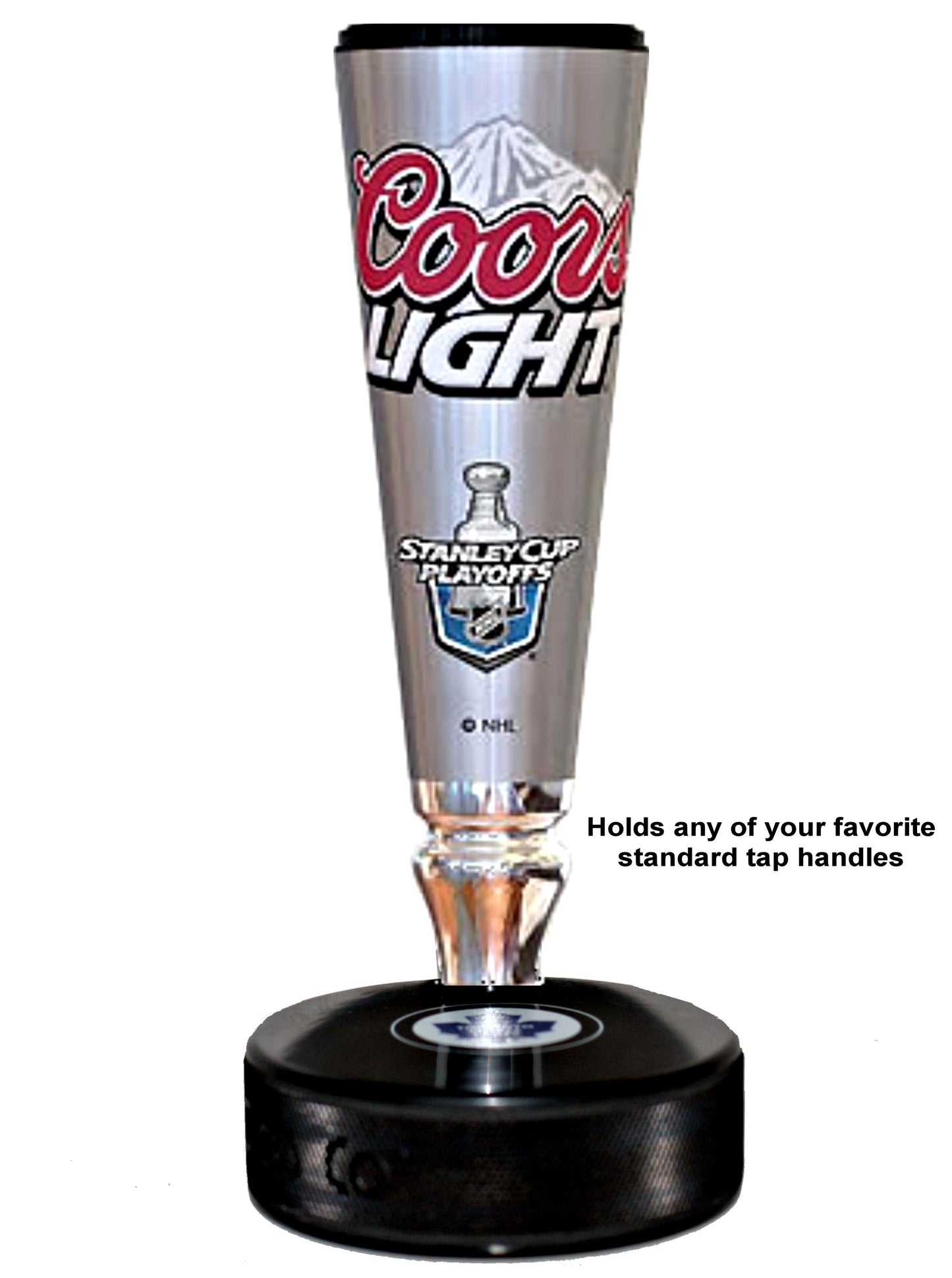Tampa Bay Lightning Autograph Series Hockey Puck Beer Tap Handle Display