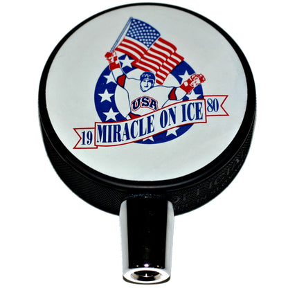 Team USA 1980 'Miracle On Ice' Hockey Puck Beer Tap Handle