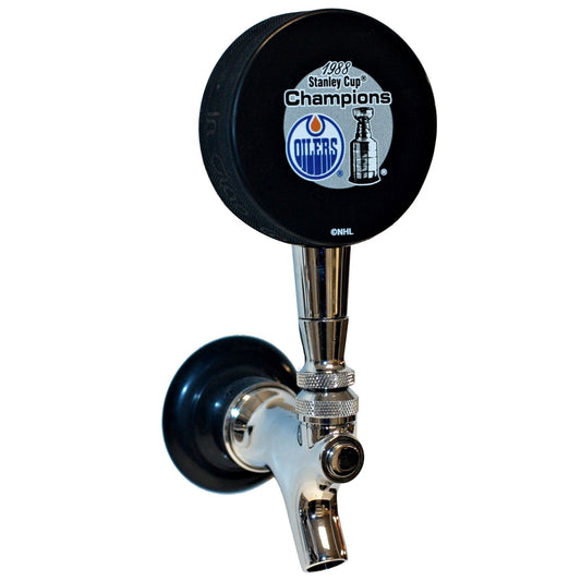 Edmonton Oilers 1988 Stanley Cup Champions Hockey Puck Beer Tap Handle