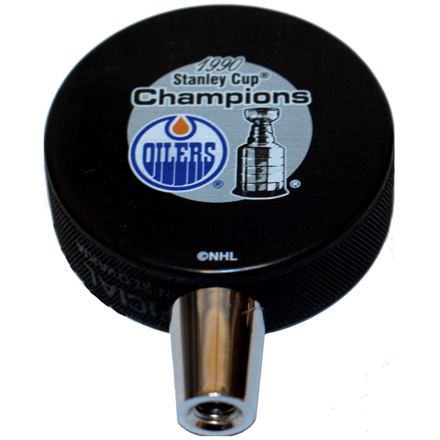 Edmonton Oilers 1990 Stanley Cup Champions Hockey Puck Beer Tap Handle