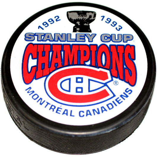 Montreal Canadiens 1993 Stanley Cup Champions Collectible Hockey Puck