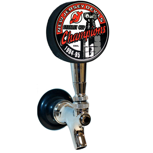 New Jersey Devils 1995 Stanley Cup Champions Hockey Puck Beer Tap Handle