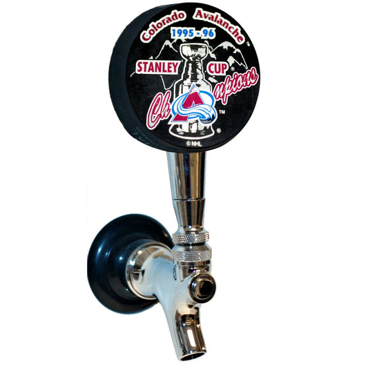 Colorado Avalanche 1996 Stanley Cup Champions Hockey Puck Beer Tap Handle