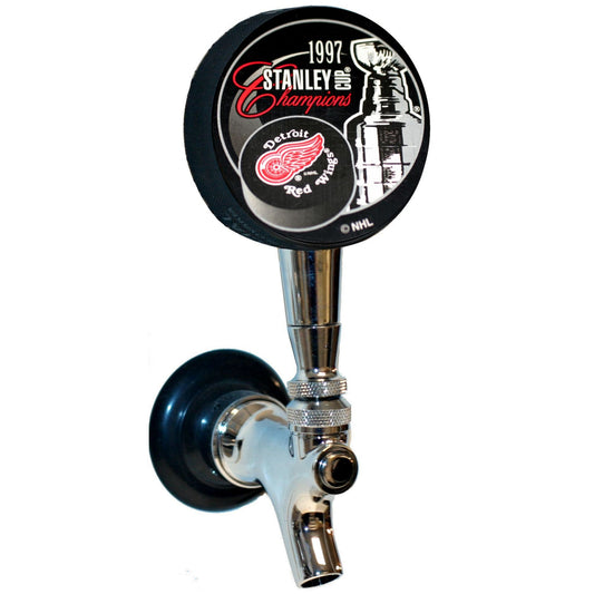 Detroit Red Wings 1997 Stanley Cup Champions Hockey Puck Beer Tap Handle