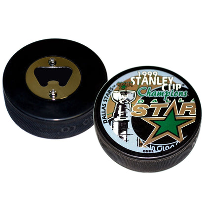 Dallas Stars 1999 Stanley Cup Champions Hockey Puck Bottle Opener