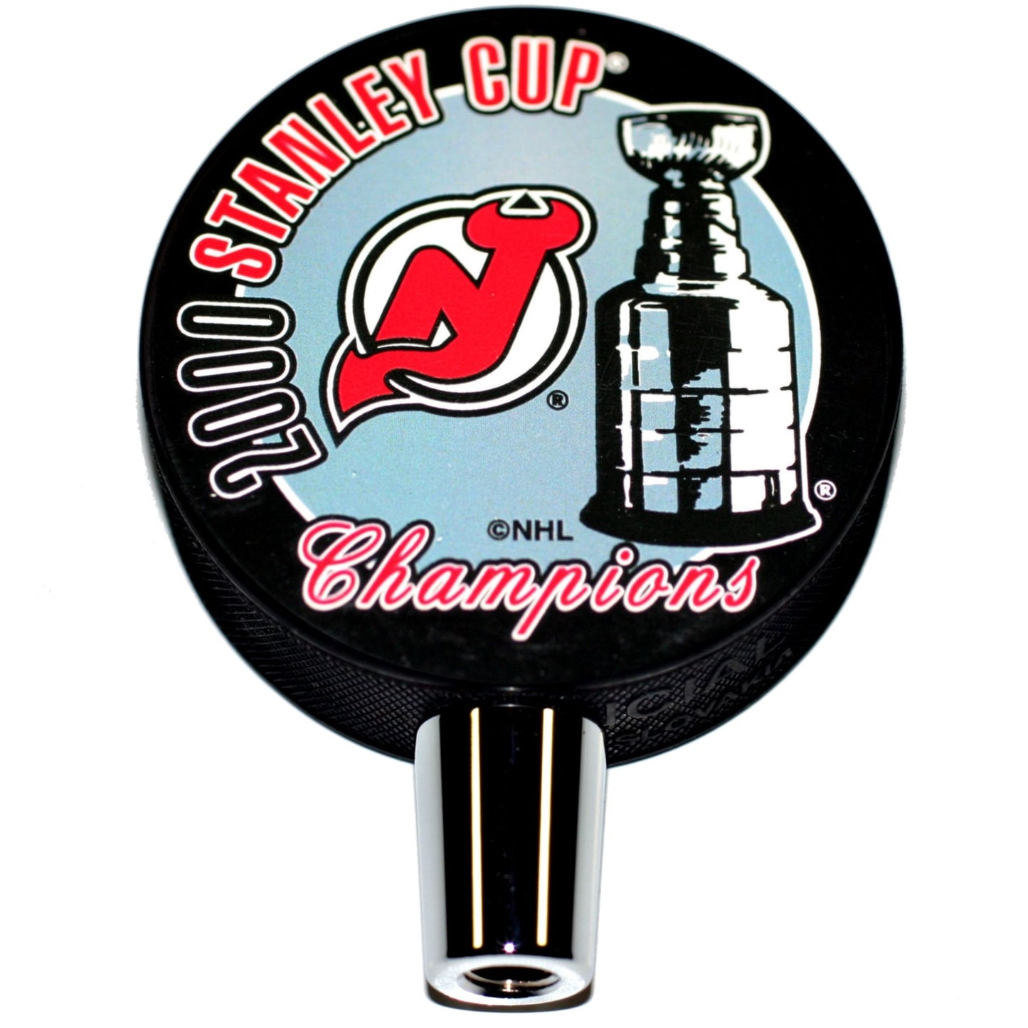 New Jersey Devils 2000 Stanley Cup Champions Hockey Puck Beer Tap Handle