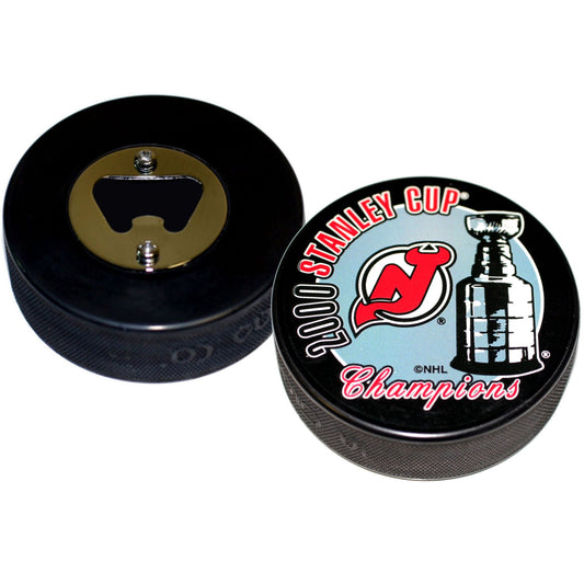 New Jersey Devils 2000 Stanley Cup Champions Hockey Puck Bottle Opener