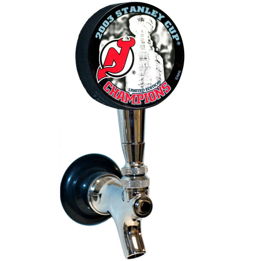 New Jersey Devils 2003 Stanley Cup Champions Hockey Puck Beer Tap Handle