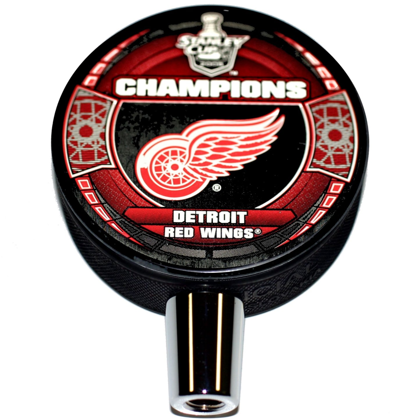 Detroit Red Wings 2008 Stanley Cup Champions Hockey Puck Beer Tap Handle