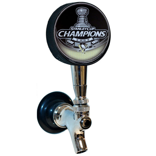 Pittsburgh Penguins 2009 Stanley Cup Champions Hockey Puck Beer Tap Handle