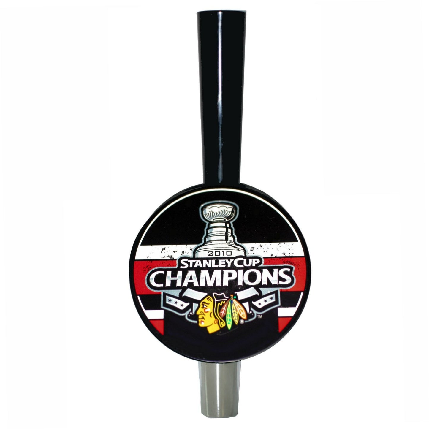 Chicago Blackhawks 2010 Stanley Cup Champions Tall-Boy Hockey Puck Beer Tap Handle